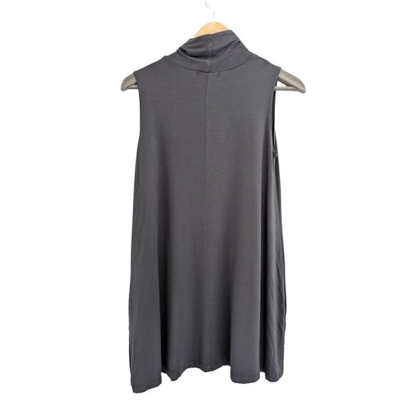 Comfy USA Lagenlook Casual Turtleneck Sleeveless Casual Top - Picture 2 of 5